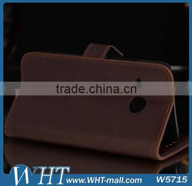 For HTC ONE MINI Leather case. for HTC M4 Crazy Horse Skin Case