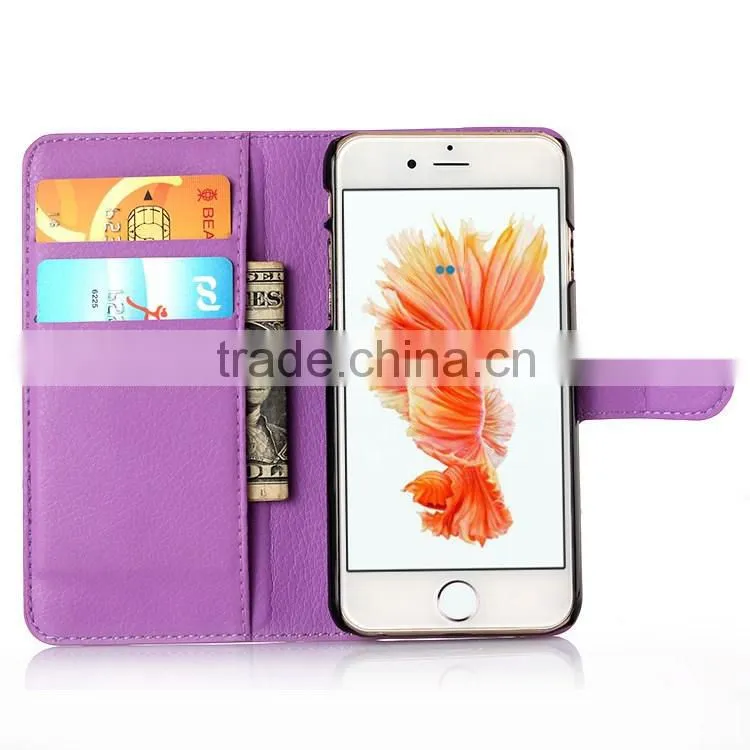 Luxury Crystal Classic Crystal Crazy Horse Grain Leather Case For Iphone 6s