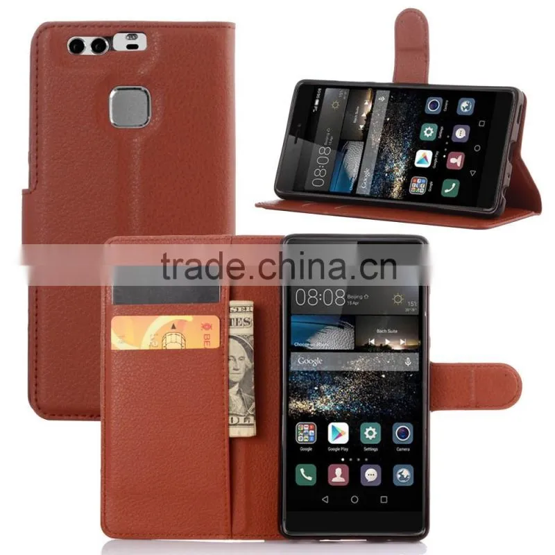 Luxury Mobile Phone Leather Case Leather Flip Case For Huawei P9