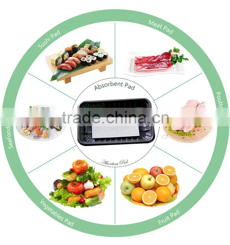 Disposable absorbent non-woven meat pads