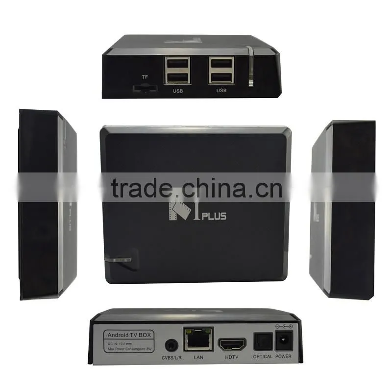 K1 Plus Amlogic S905 android 5.1 ott tv box Quad Core 64-Bit h.264 h.265 ott tv box 4k UHD
