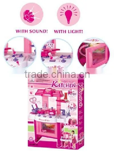 2801D Plastic Toy Mini Kitchen With Doll