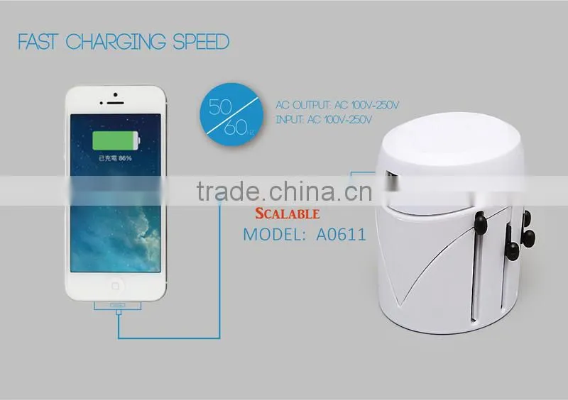 2016 Best Price High Quality Universal Travel Adapter Socket 110-250v