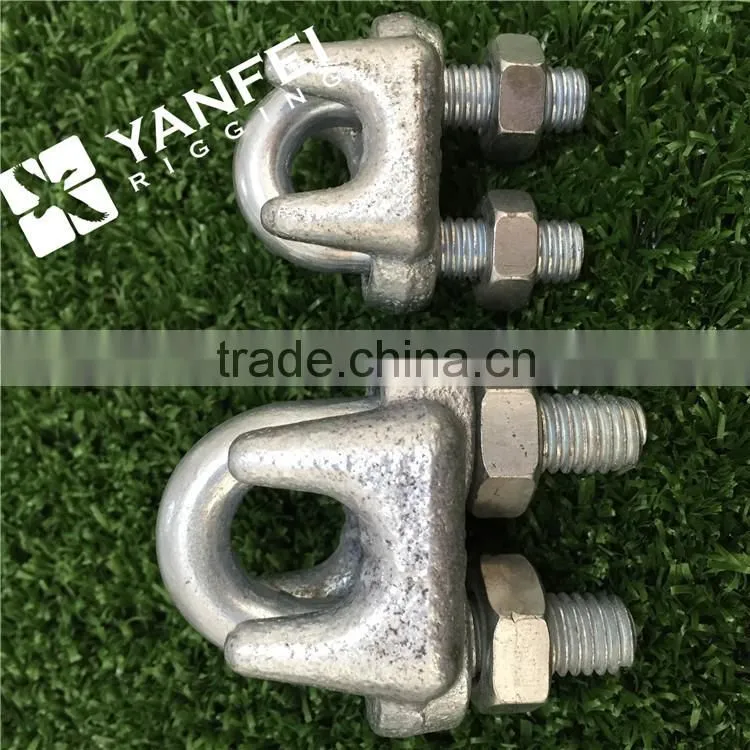A Type Yellow Zinc Plated Malleable Wire Rope Clip