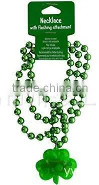 LED light up SHAMROCK necklace for st patrick's day