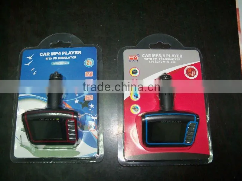 Hot Sale 1.8" LCD Wireless cheap price Car MP4 Player FM Transmitter SD MMC USB