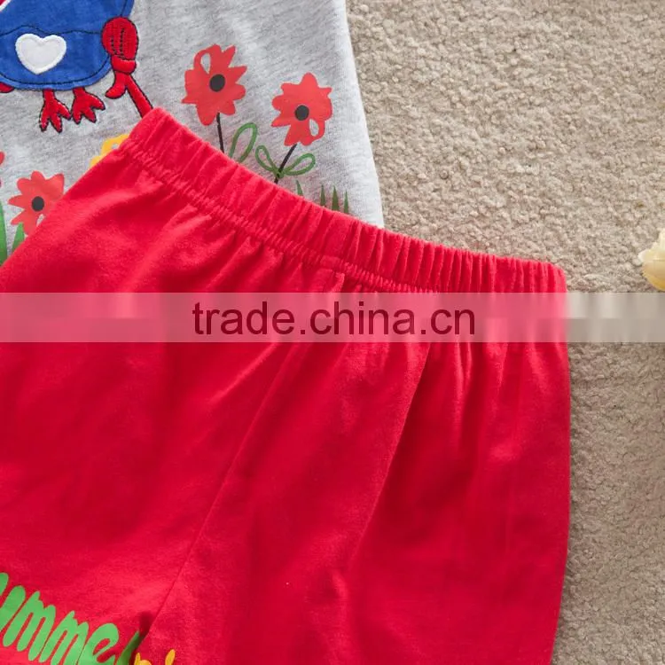 (TK1080) 6 colors grey 2-6Y Neat baby boy summer suits kids sets cheap china wholesale clothing