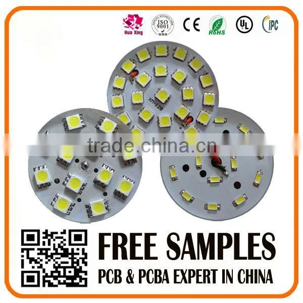 Custom aluminum pcb board , 1.0mm / 1.2mm / 1.6mm round aluminum led pcb
