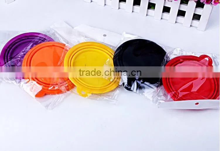 Resistant Colourful Foldable plastic Dog Cat Pet Bowl