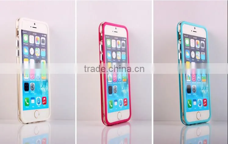 The latest for iphone6 6 plus intermediate transparent shell border protection using TPU + PC materia mobile phone for case