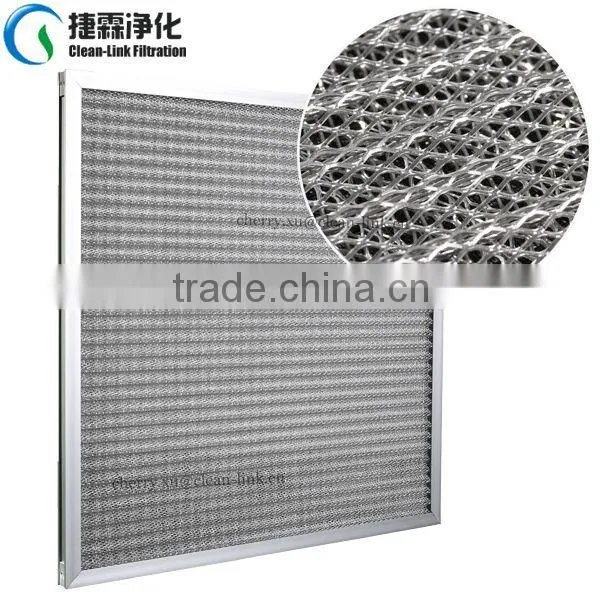 High quality G4 aluminium frame pleated panel metal mesh water filters