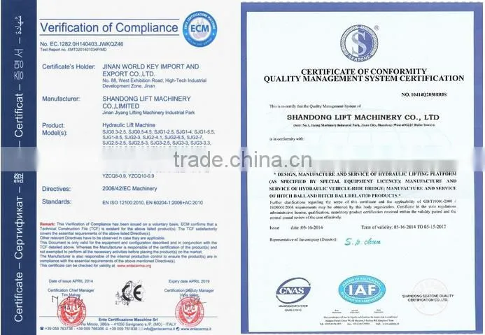 China supplier 3000kgs wholesale price electric scissor table auto lifts