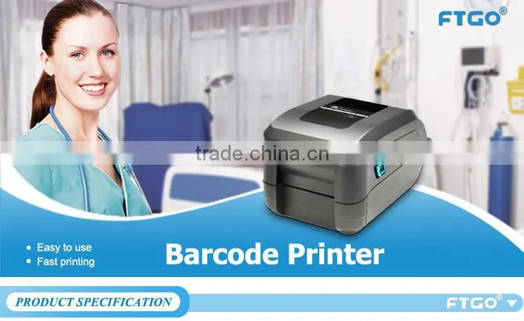 Profession zebra label printer transfer printing barcode wristband printer