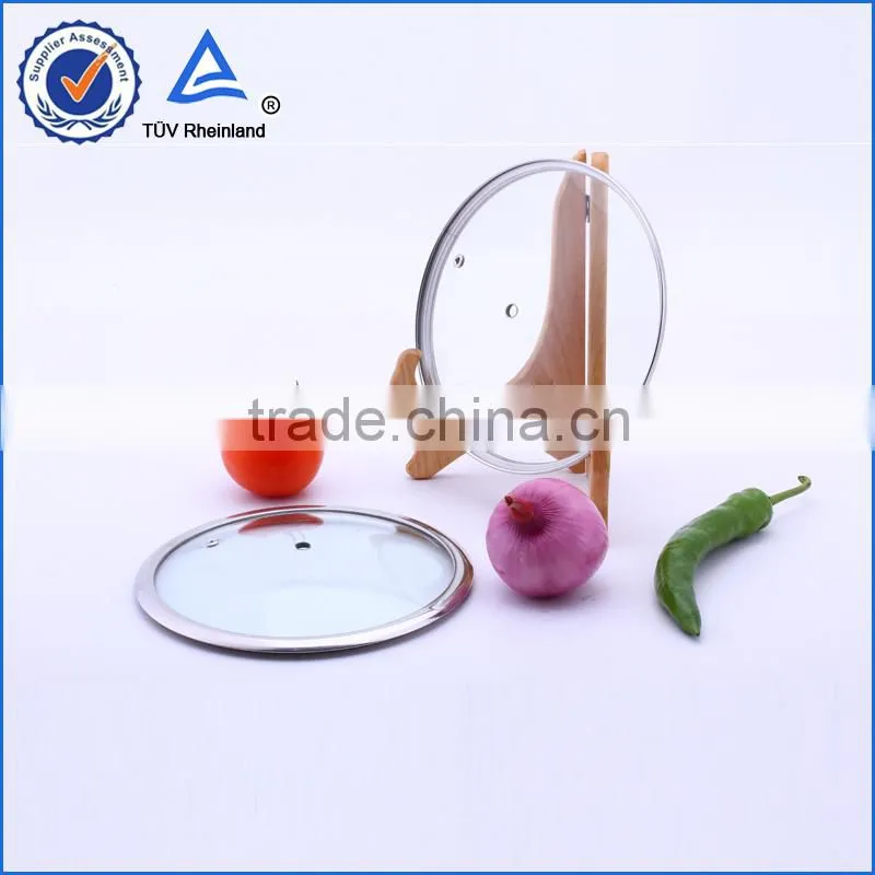 T- type glass lid with one steam hole and knob hole