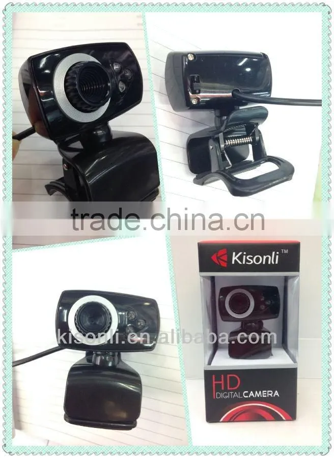 2014 China Supplier usb pc Camera Clip Webcam with Microphone