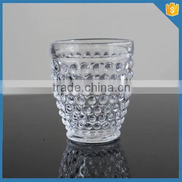 LXHY-T068 Hobnail cheap crystal drinking glass tumbler glass
