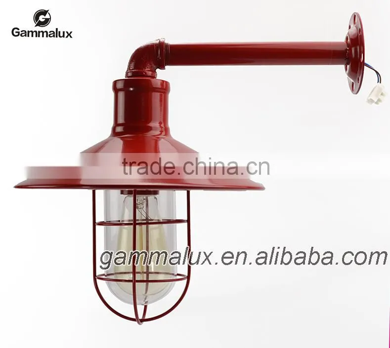 Wholesale-Vintage Wall Lamp American Style Industrial Edison Lamps Beside Mounted Glass And Horizontal Column Art Lighting