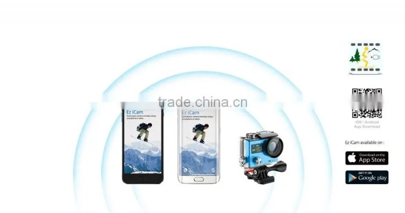 Be Unique !! Ausek Dual Lens 4K 30fps Wifi Sport Camera 2.4G Action Camera