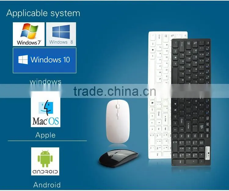 Mini Wireless Chocolate Multimedia Keyboard and Mouse Sets