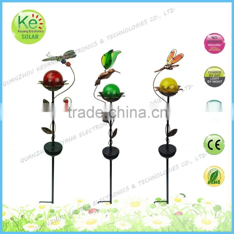 New unique lighting pole integrated outdoor solar garden post light