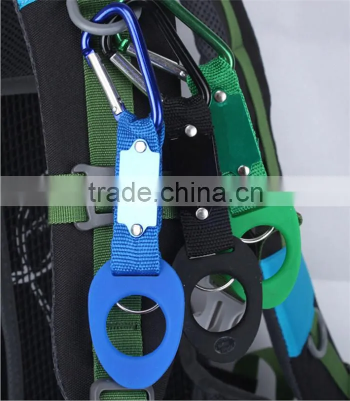 water bottle clip, mixed water bottle holder, customized laser engraved logo on metal tag