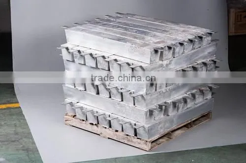 Aluminum material and cathodic protection application marine aluminum anode