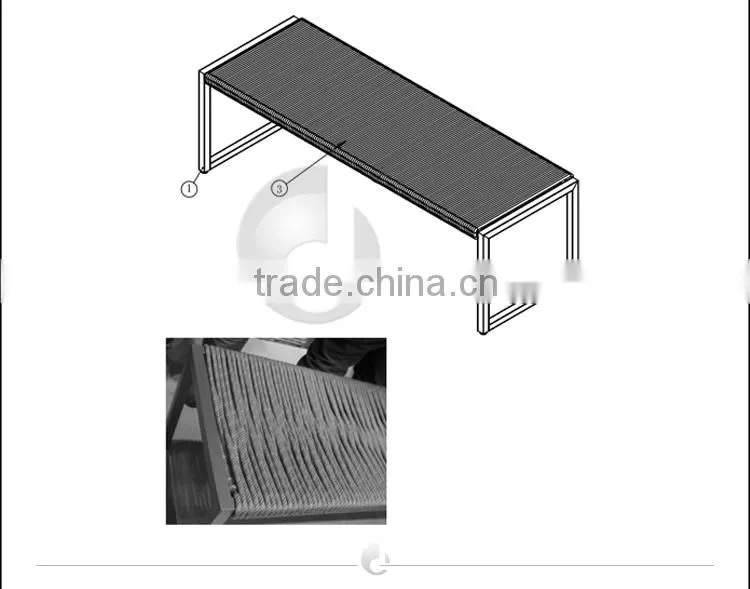 Hongjin Shoe Retail Store Rope Bench
