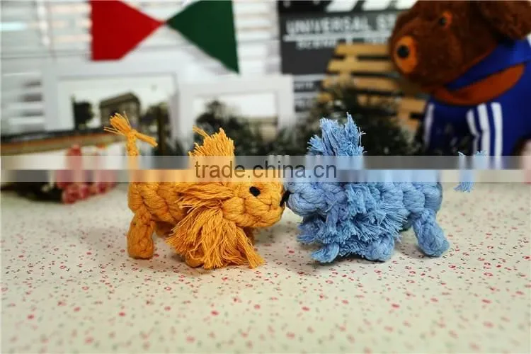 Lion shape rope dog chew toy