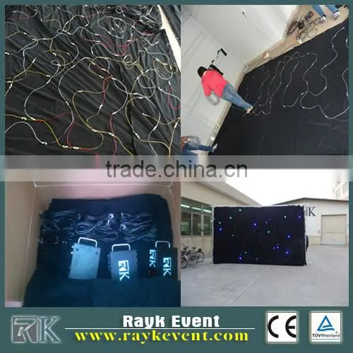 RK 3m*6m green red blue led star curtain led curtain price