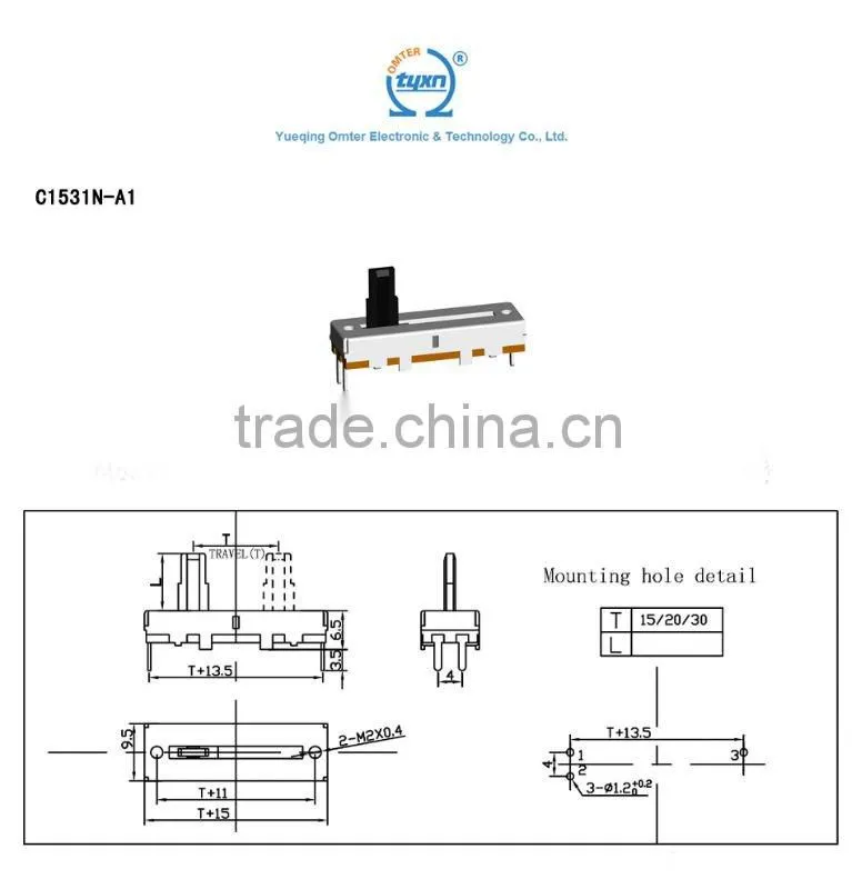 C1531N-A1 22k slide potentiometer
