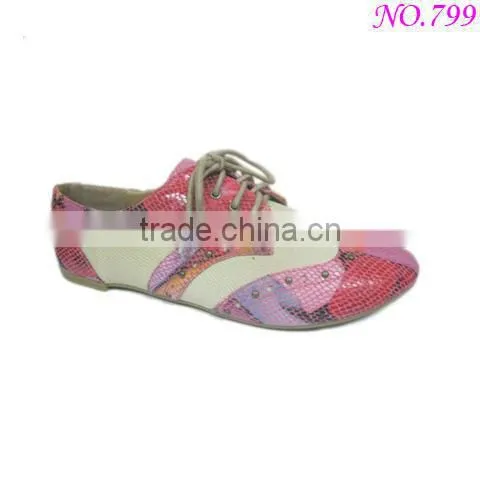 2013 lady blue lace up falt shoes casual shoes