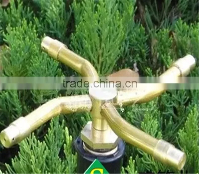 Low MOQ G1/2" Four-arm Rotating Micro Irrigation Nozzle Brass Nozzle