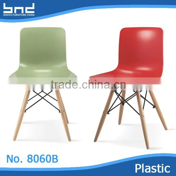 Modern beautiful armless stackable dinning chairs plastic chairs