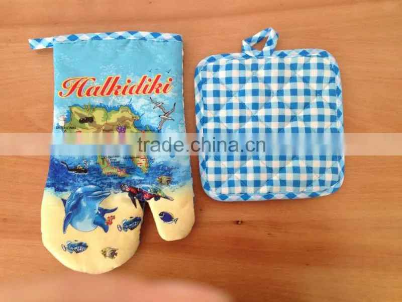 customized heat resistant cotton oven mitten