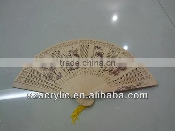 clearance sale wood fan for promotion gift