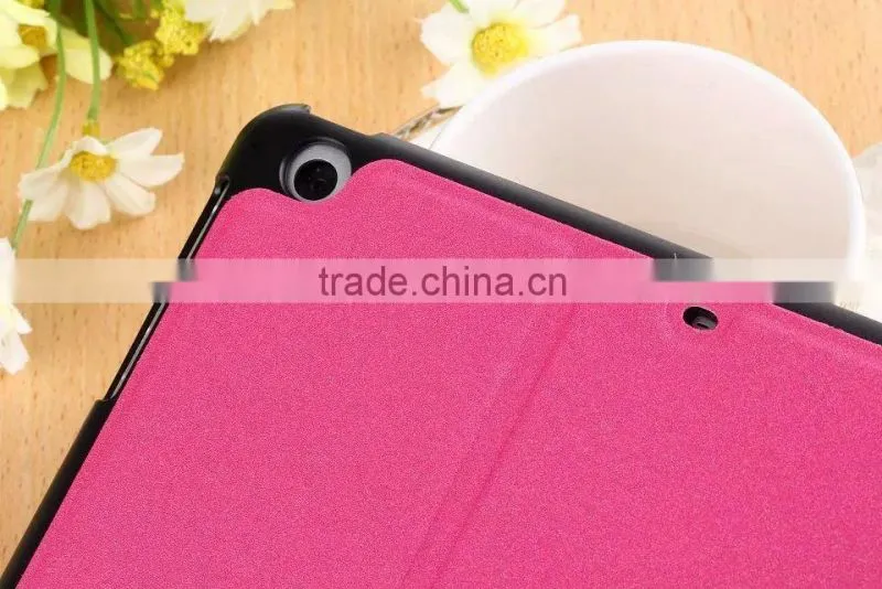 cheap full body pu leather case for iPad 5 case with sleep function and holder