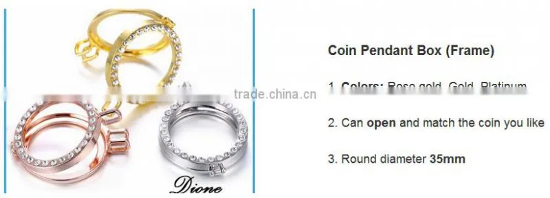 Latest Fashion Coins Changeable DIY Engraved Coin Necklace