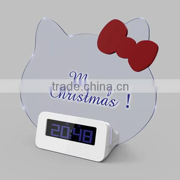 tablet led clock with temperature display