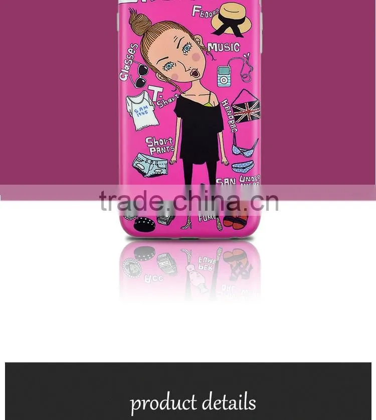 Fashion Girl Pattern phone case cover for iphone 6 plus