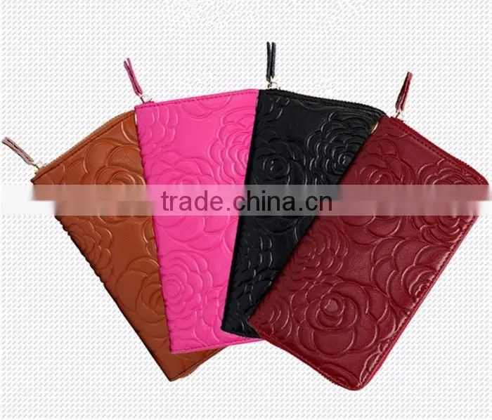 Custom Print Leather Wallet New Design Zipper Women Wallets with Card Slots