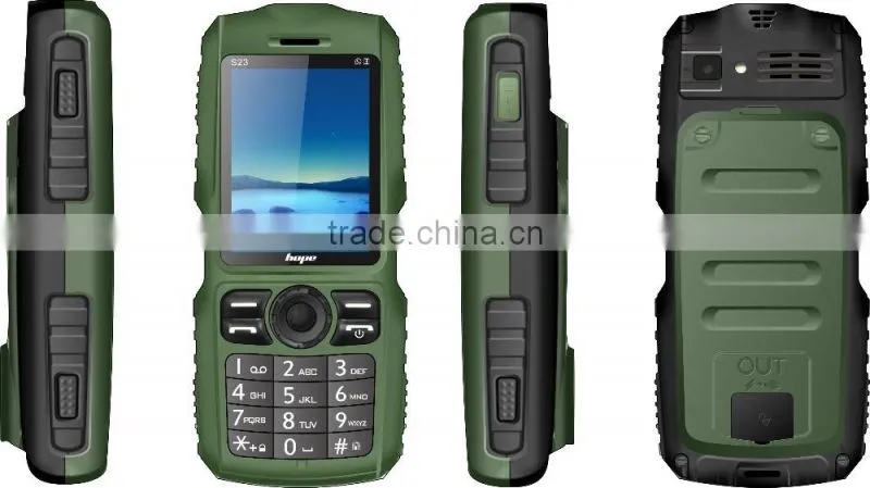 2016 dual sim card mobil phone dual sim S23-1 rugged waterproof mobile phone waterproof and dustproof