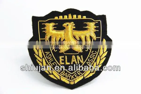 custom handmade Indian metallic thread embroidery patch