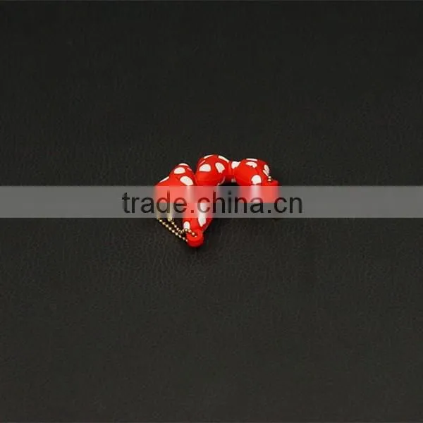 Minnie bowknot shaped 3d pvc keychain with custom logo