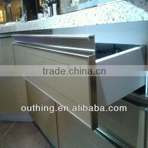 silver aluminium exclusive kitchen cabinet handles wardrobe handles L0021