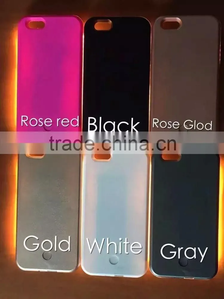 2016 the latest products LED flashing mobile phone case lights up face case for iphone 6/6 plus flash light case cover