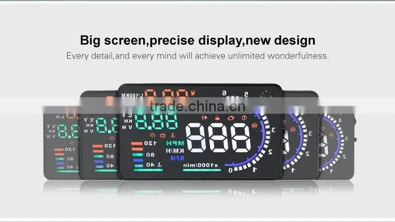 Head up display GPS OBD car speed limiter HUD A8