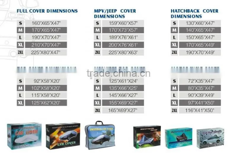Top selling high quality universal car cover