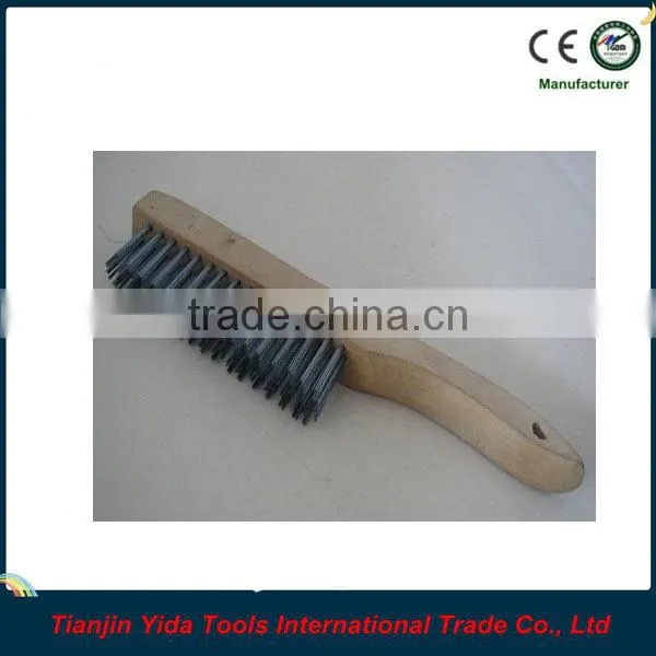 wooden handle stainless steel wire scratch brush