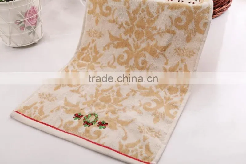 high quality cotton towel bath set with wreath pattern