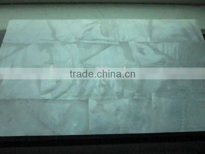4 wide band white freshwater shell veneer